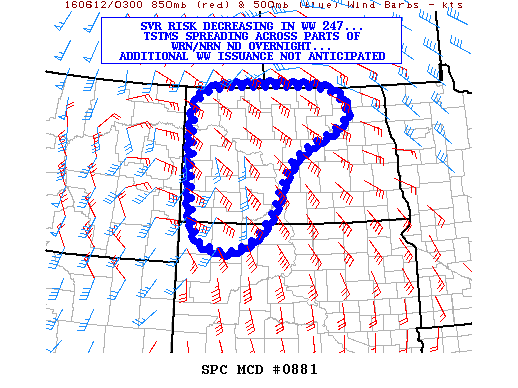 NOAA Storm Prediction Center Mesoscale Discussion 881