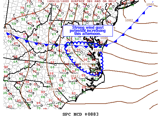 NOAA Storm Prediction Center Mesoscale Discussion 883