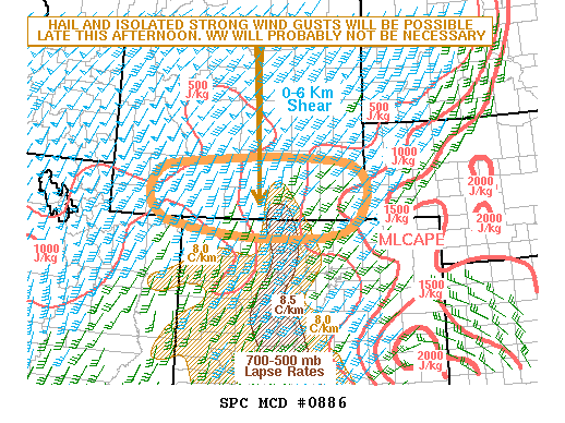 NOAA Storm Prediction Center Mesoscale Discussion 886