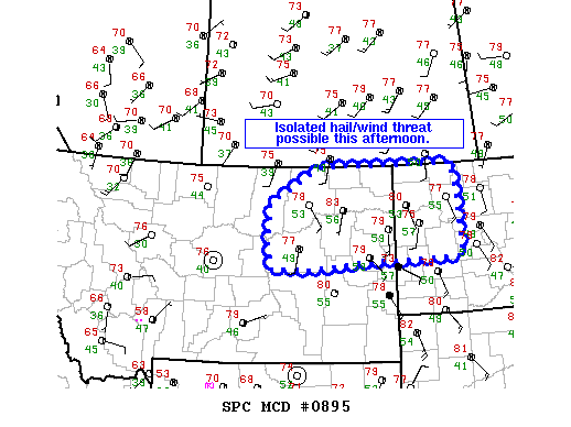 NOAA Storm Prediction Center Mesoscale Discussion 895