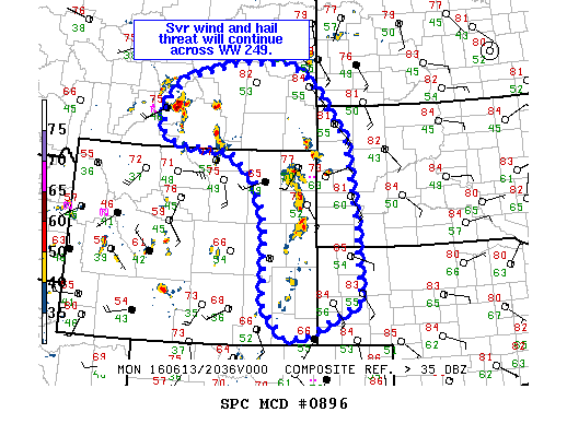 NOAA Storm Prediction Center Mesoscale Discussion 896
