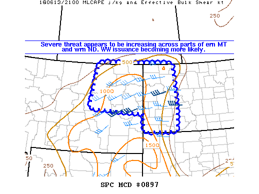 NOAA Storm Prediction Center Mesoscale Discussion 897