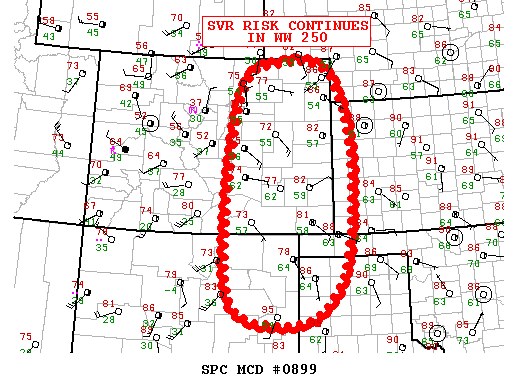 NOAA Storm Prediction Center Mesoscale Discussion 899