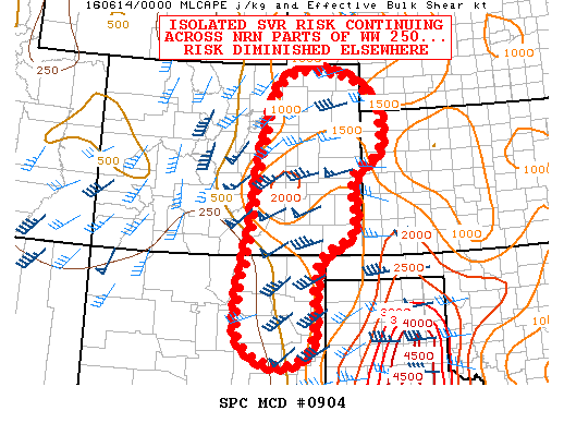NOAA Storm Prediction Center Mesoscale Discussion 904