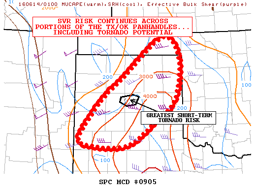 NOAA Storm Prediction Center Mesoscale Discussion 905