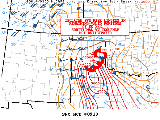 NOAA Storm Prediction Center Mesoscale Discussion 910