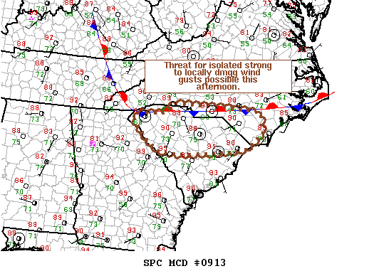NOAA Storm Prediction Center Mesoscale Discussion 913