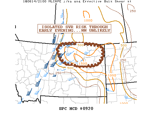 NOAA Storm Prediction Center Mesoscale Discussion 920