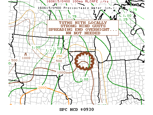 NOAA Storm Prediction Center Mesoscale Discussion 930