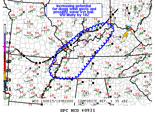 NOAA Storm Prediction Center Mesoscale Discussion 931