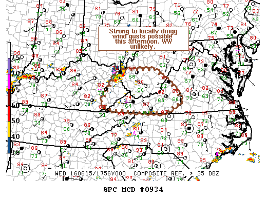 NOAA Storm Prediction Center Mesoscale Discussion 934
