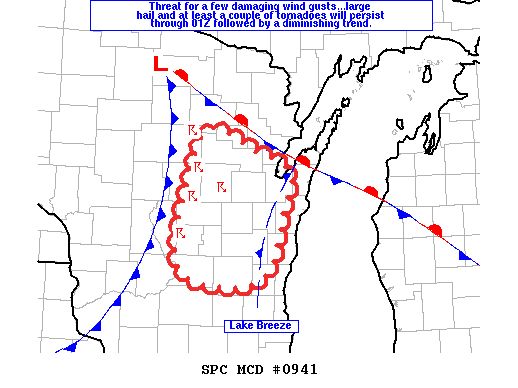 NOAA Storm Prediction Center Mesoscale Discussion 941