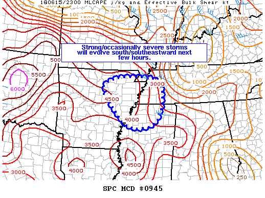NOAA Storm Prediction Center Mesoscale Discussion 945