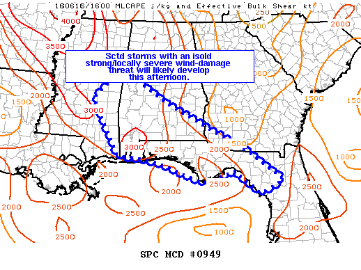 NOAA Storm Prediction Center Mesoscale Discussion 949