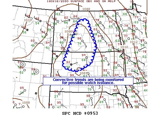 NOAA Storm Prediction Center Mesoscale Discussion 953