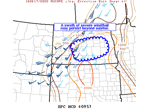 NOAA Storm Prediction Center Mesoscale Discussion 957