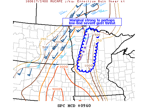 NOAA Storm Prediction Center Mesoscale Discussion 960