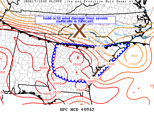 NOAA Storm Prediction Center Mesoscale Discussion 962