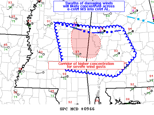 NOAA Storm Prediction Center Mesoscale Discussion 966