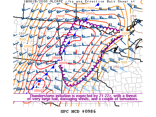 NOAA Storm Prediction Center Mesoscale Discussion 986