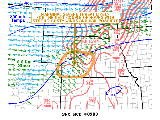 NOAA Storm Prediction Center Mesoscale Discussion 988