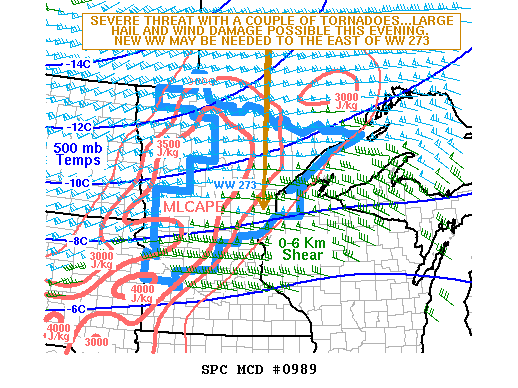 NOAA Storm Prediction Center Mesoscale Discussion 989