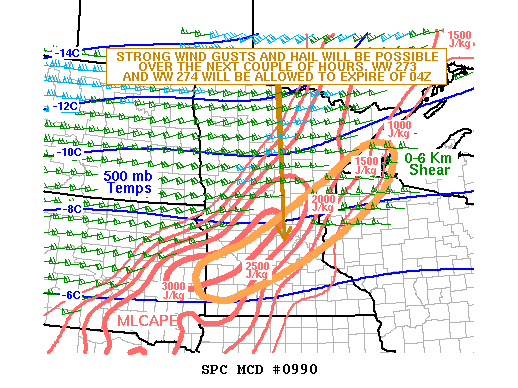 NOAA Storm Prediction Center Mesoscale Discussion 990