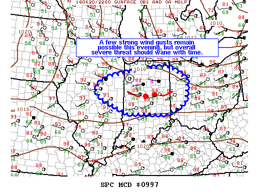 NOAA Storm Prediction Center Mesoscale Discussion 997