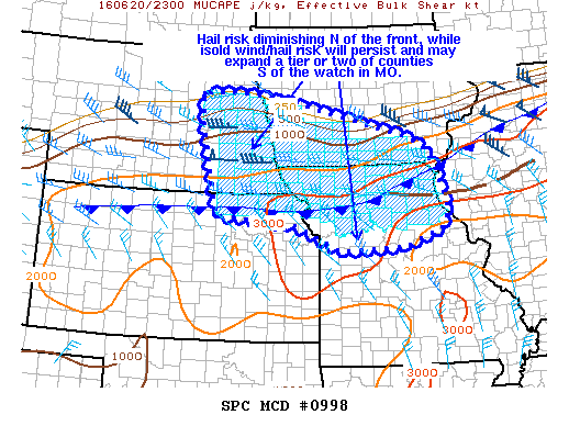 NOAA Storm Prediction Center Mesoscale Discussion 998