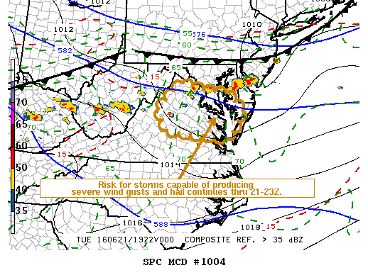 NOAA Storm Prediction Center Mesoscale Discussion 1004