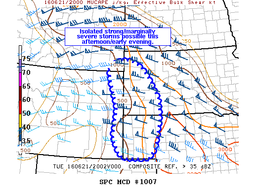NOAA Storm Prediction Center Mesoscale Discussion 1007