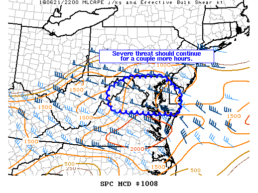 NOAA Storm Prediction Center Mesoscale Discussion 1008