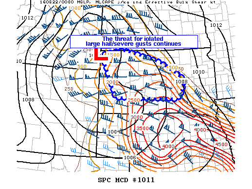 NOAA Storm Prediction Center Mesoscale Discussion 1011