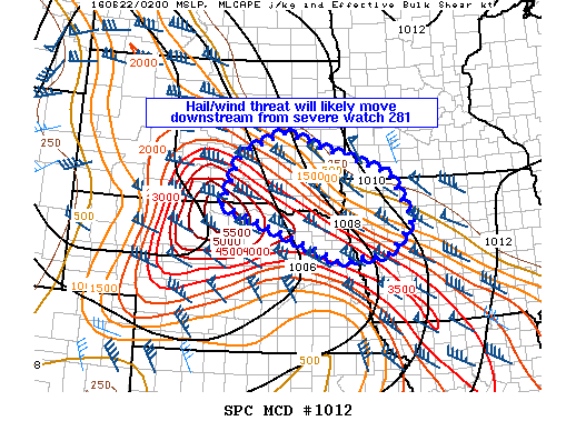 NOAA Storm Prediction Center Mesoscale Discussion 1012