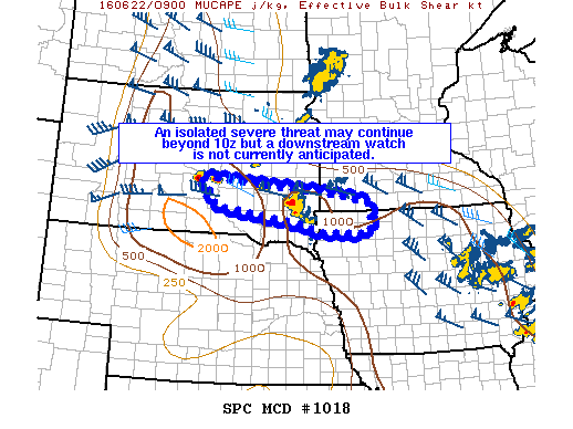NOAA Storm Prediction Center Mesoscale Discussion 1018