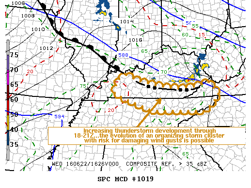 NOAA Storm Prediction Center Mesoscale Discussion 1019