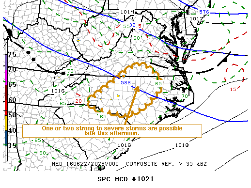 NOAA Storm Prediction Center Mesoscale Discussion 1021
