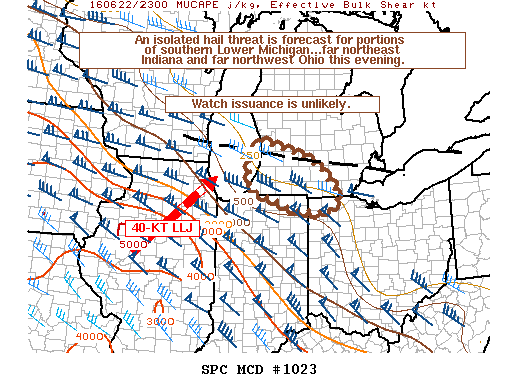 NOAA Storm Prediction Center Mesoscale Discussion 1023