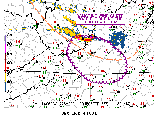 NOAA Storm Prediction Center Mesoscale Discussion 1031