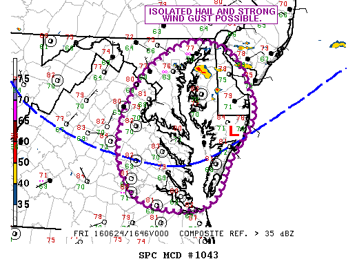 NOAA Storm Prediction Center Mesoscale Discussion 1043