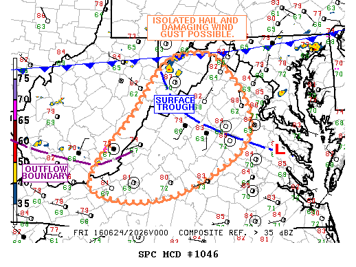 NOAA Storm Prediction Center Mesoscale Discussion 1046