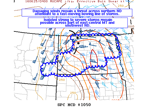 NOAA Storm Prediction Center Mesoscale Discussion 1050
