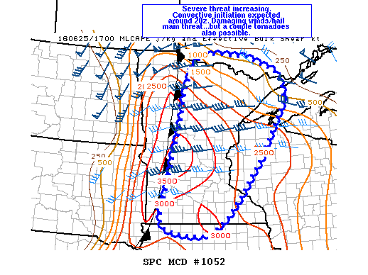 NOAA Storm Prediction Center Mesoscale Discussion 1052
