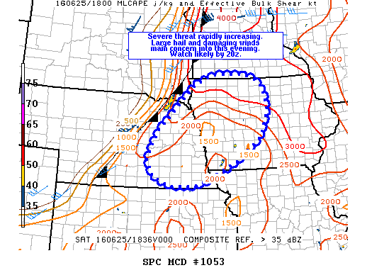 NOAA Storm Prediction Center Mesoscale Discussion 1053
