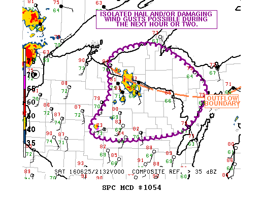 NOAA Storm Prediction Center Mesoscale Discussion 1054