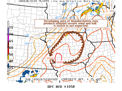NOAA Storm Prediction Center Mesoscale Discussion 1058