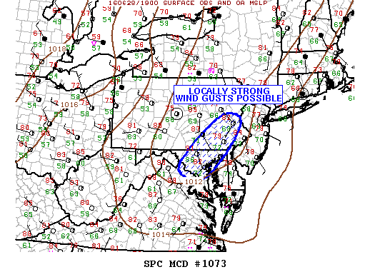 NOAA Storm Prediction Center Mesoscale Discussion 1073