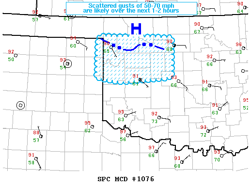 NOAA Storm Prediction Center Mesoscale Discussion 1076