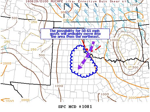 NOAA Storm Prediction Center Mesoscale Discussion 1081