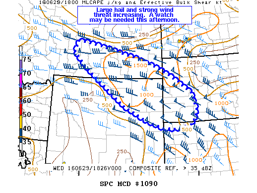 NOAA Storm Prediction Center Mesoscale Discussion 1090